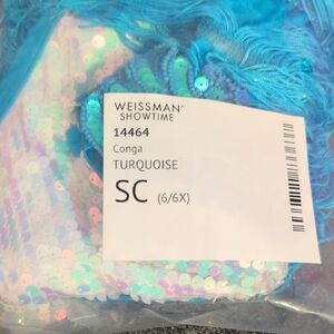 Weissman Blue Sequin Dance Outfit
